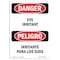 Signmission OSHA Danger Sign, Eye Irritant Bilingual, 5in X 3.5in Decal, 3.5" W, 5" H, Bilingual Spanish OS-DS-D-35-VS-1728 - alternate 1